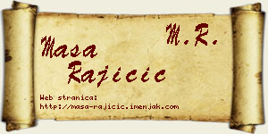 Maša Rajičić vizit kartica